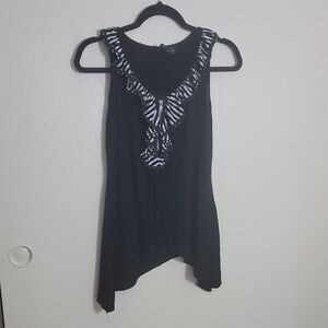 Black and White Women's Short Tunic